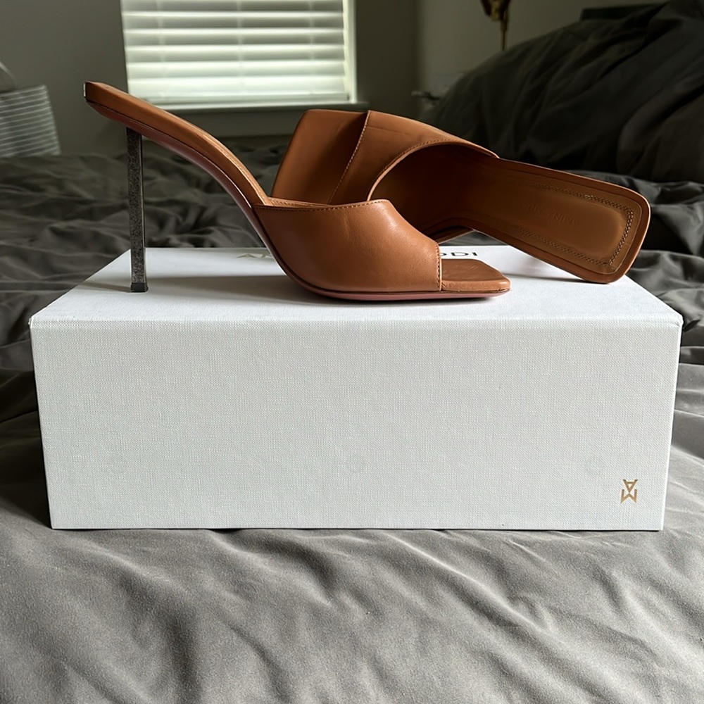 Laura Slipper in Nappa Nude by Amina Muaddi